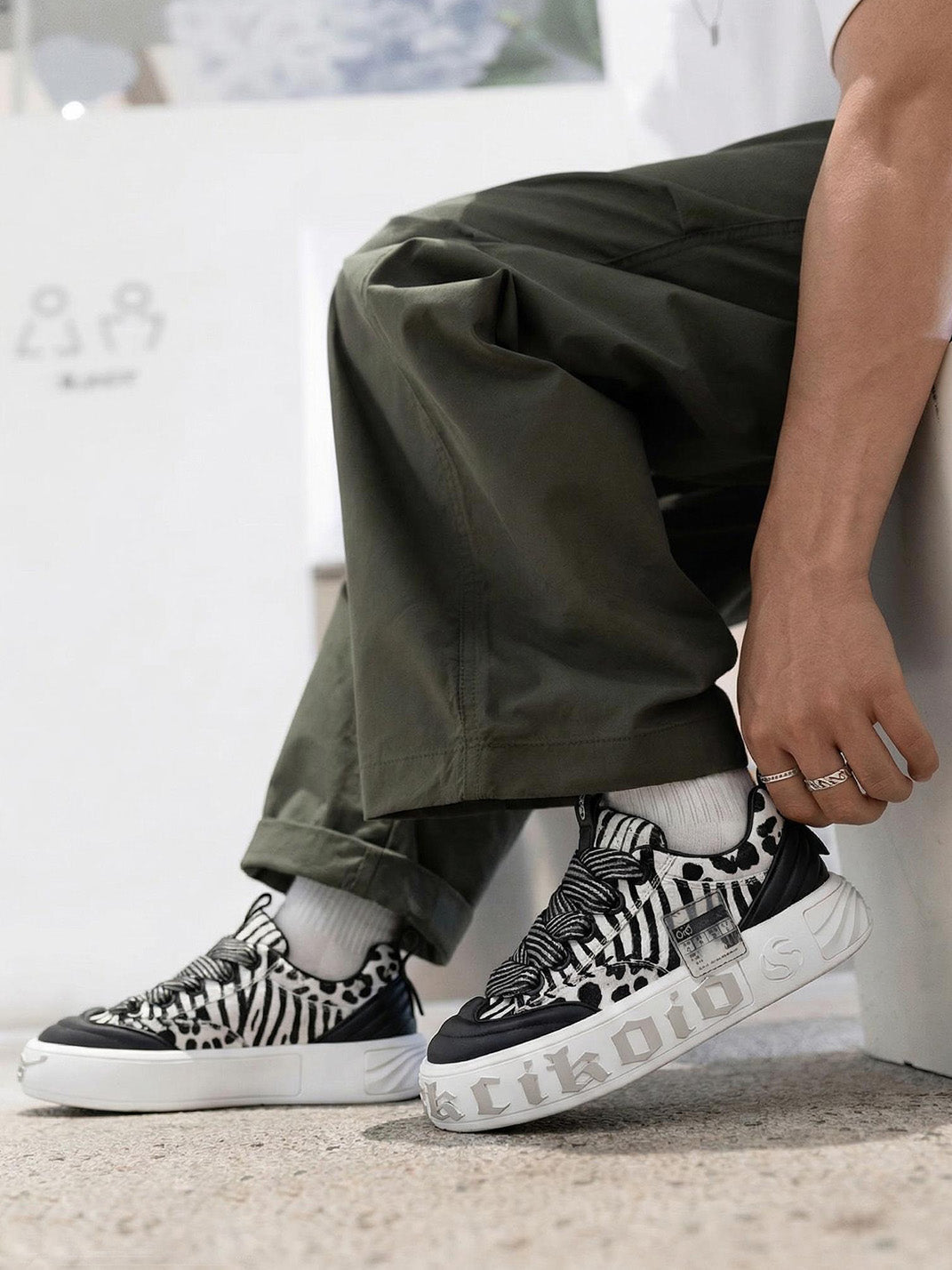 Leopard Animal-World Chunky Skate Sneakers
