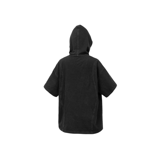 RELABEL Detachable Hood Washed Denim Tee