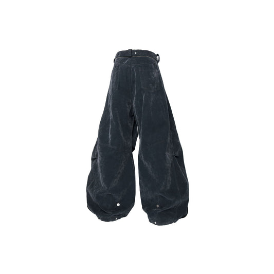 RELABEL Velour Zip-Hem Oversized Jeans