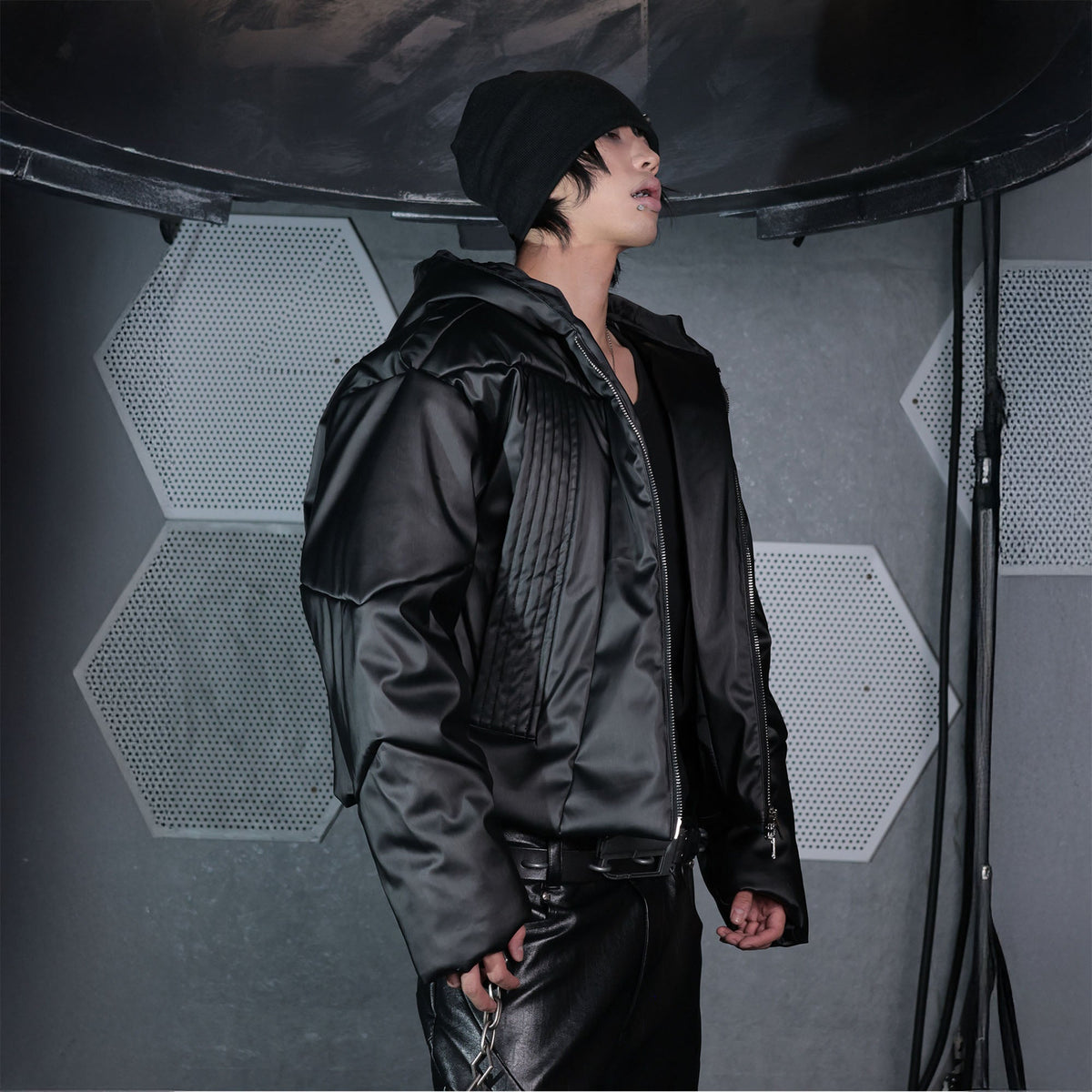 SSIN7 Tactical Padded Armor Hooded Jacket