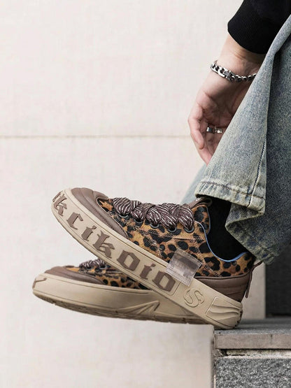 Leopard Animal-World Chunky Skate Sneakers