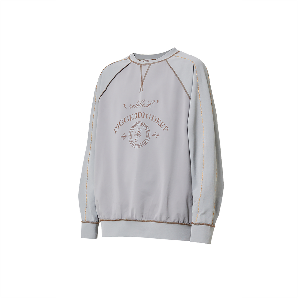RELABEL Contrast Stitch Graphic Long-Sleeve Tee
