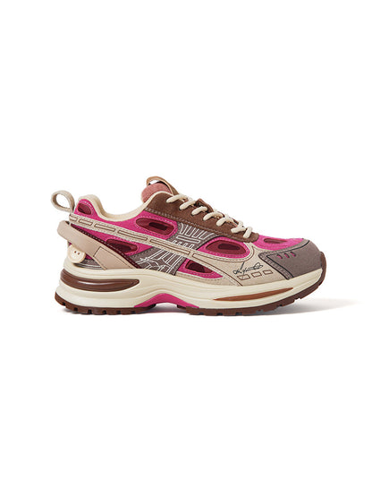 Color-Block Chunky Platform Running Sneakers