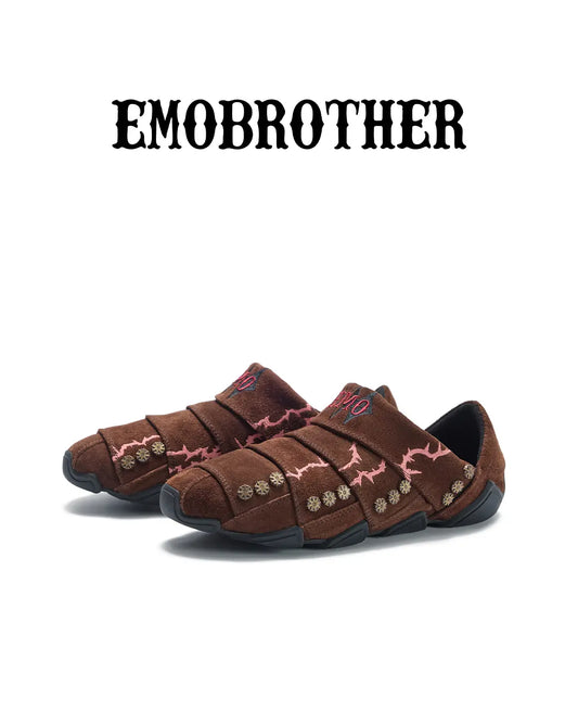 EMO Layered Suede Embroidered Sneaker