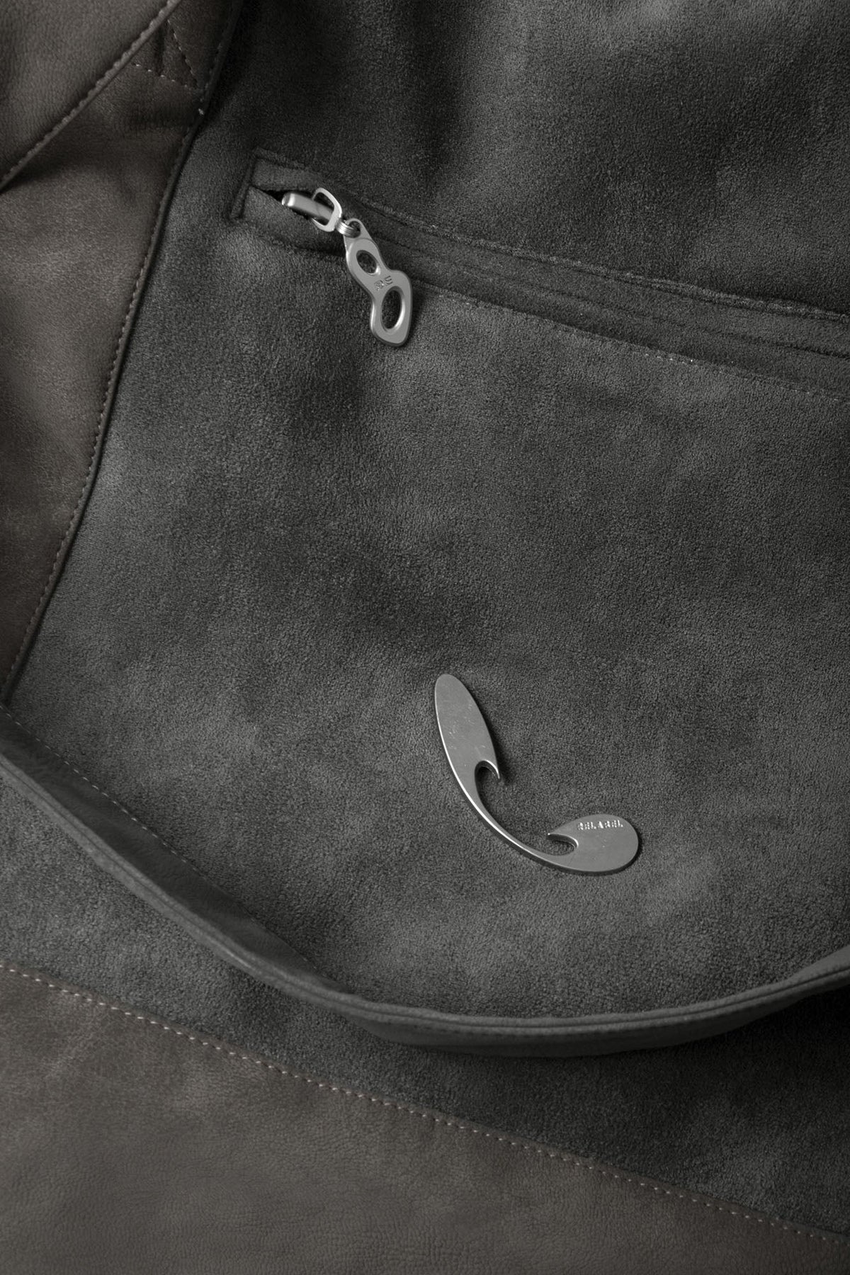 RELABEL Suede Panel Crossbody Bag