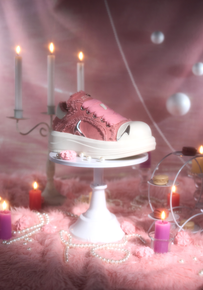 Pink Beluga Platform Skate Sneakers