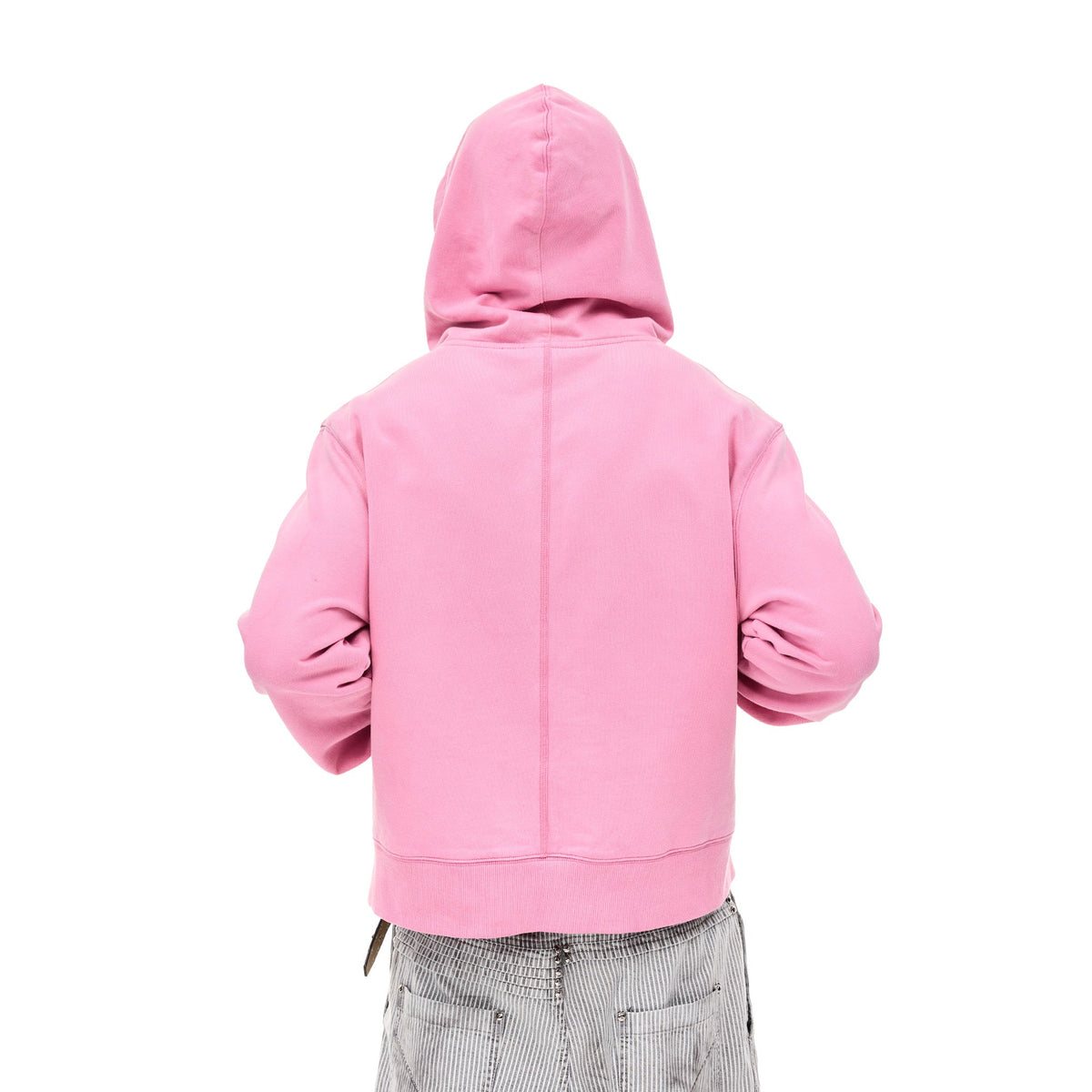 WHISTLEHUNTER Distressed Embroidered V-Neck Hoodie