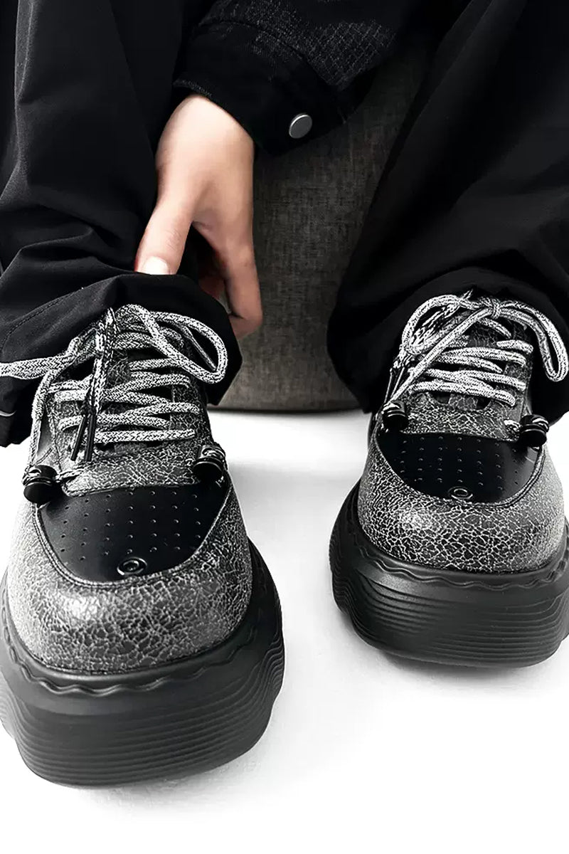 Punk Black Chunky Dad Sneakers