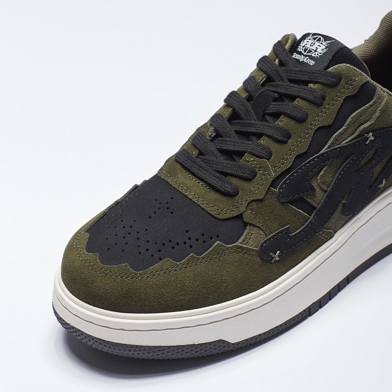 R-Evil Suede Green Sneakers