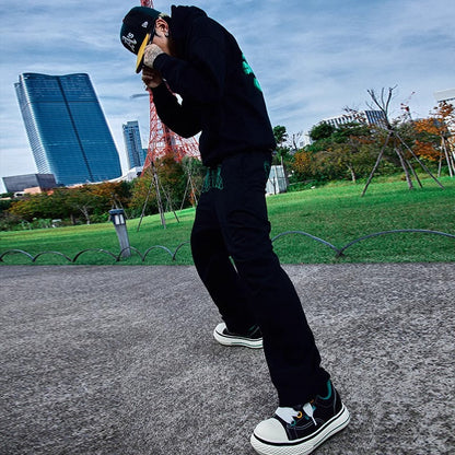 AFGK x OO Black Canvas Sneakers