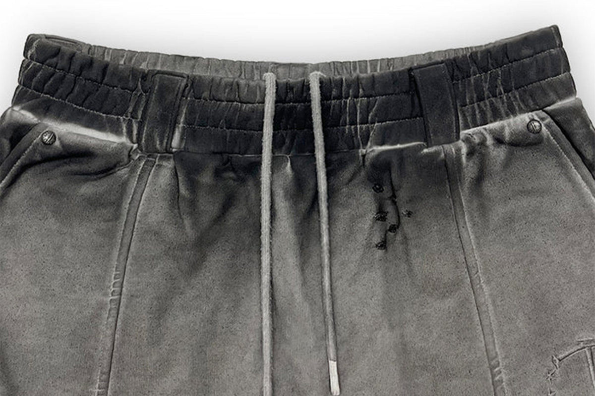 TECNINEGROUP Middle-Panel Washed Drop-Crotch Sweatpants
