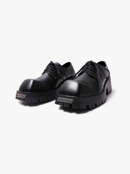 Black Classic Leather Derby Shoes