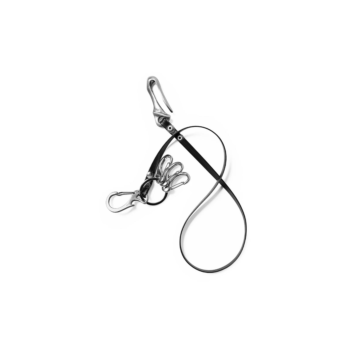 RELABEL Multi-Hook Leather Keychain Lanyard