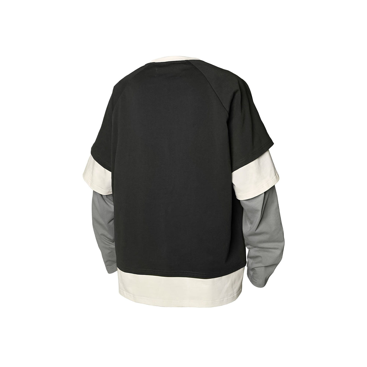 RELABEL Layered Lace-Up Sweatshirt Gray