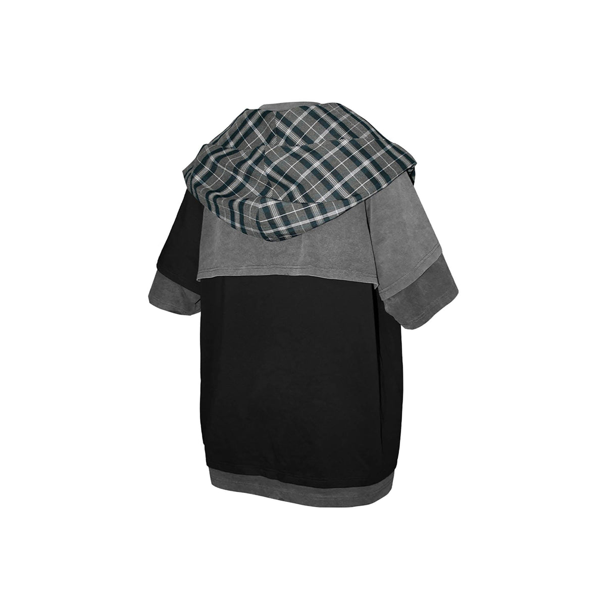 RELABEL Contrast Layered Detachable Hood T-Shirt