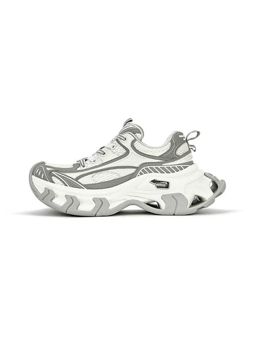 Gray-Teal Papillon Platform Sneakers