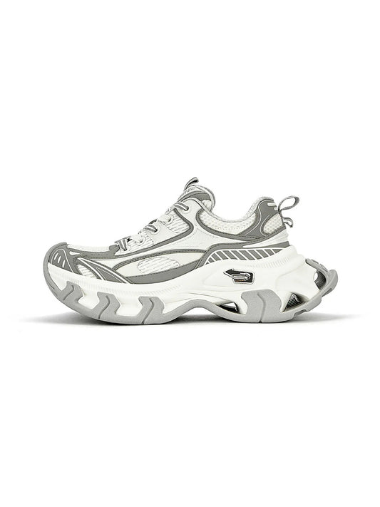 Gray-Teal Papillon Platform Sneakers