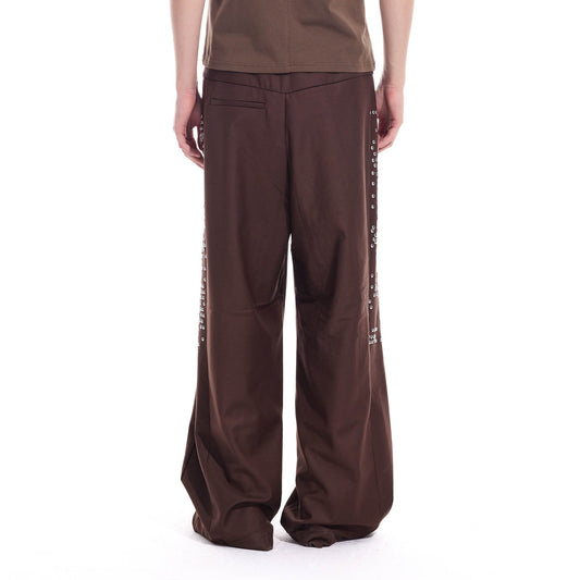 WHISTLEHUNTER Studded-Side Strap Straight-Leg Pants