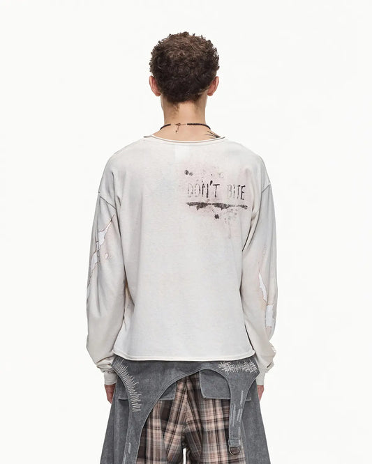 EMO Curved Sleeve Sweatshirt with "Bait & Follow" Theme
