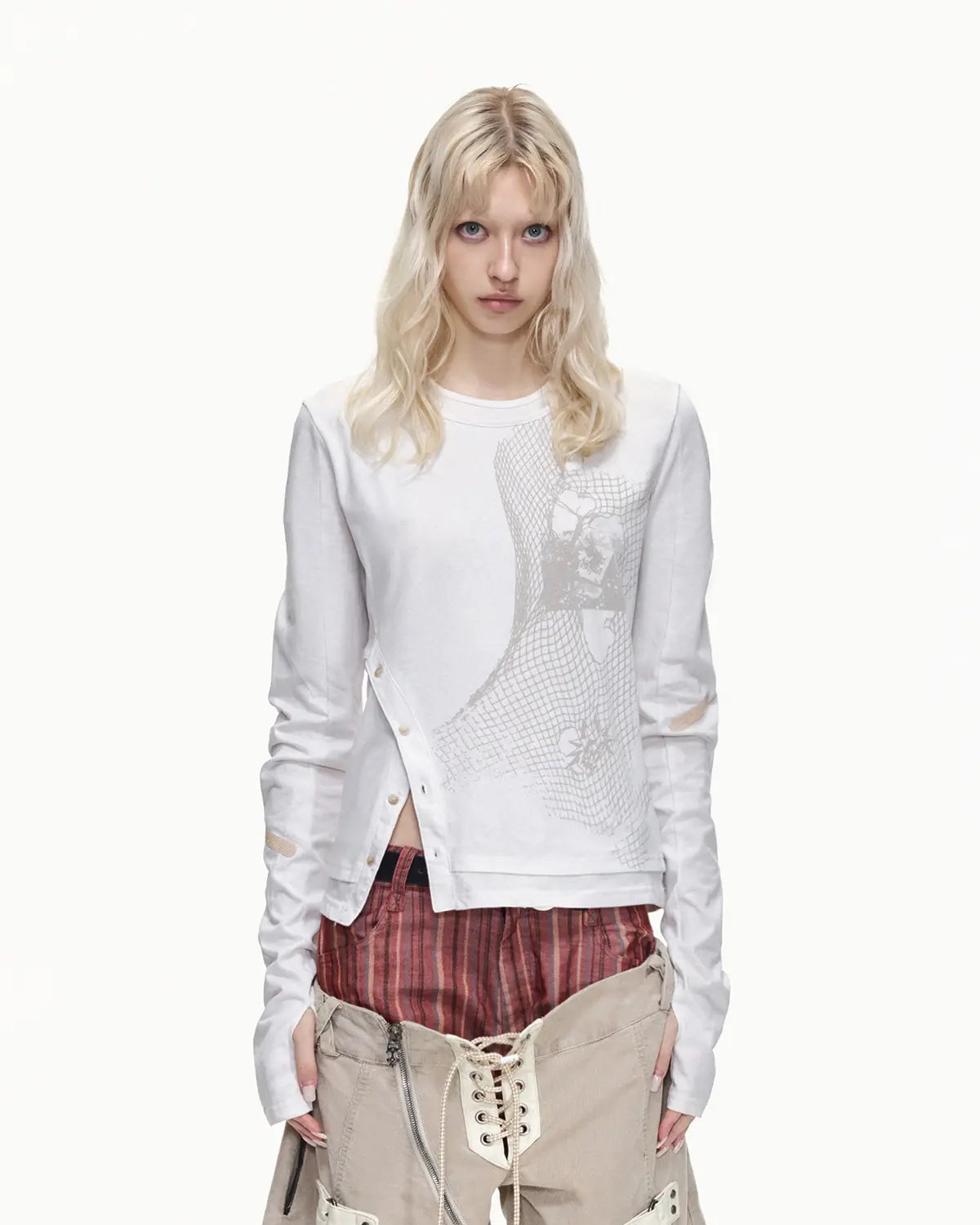 EMO "Digital Veils" Layered Tee