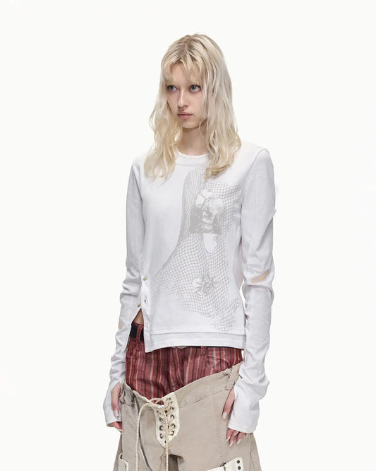 EMO "Digital Veils" Layered Tee