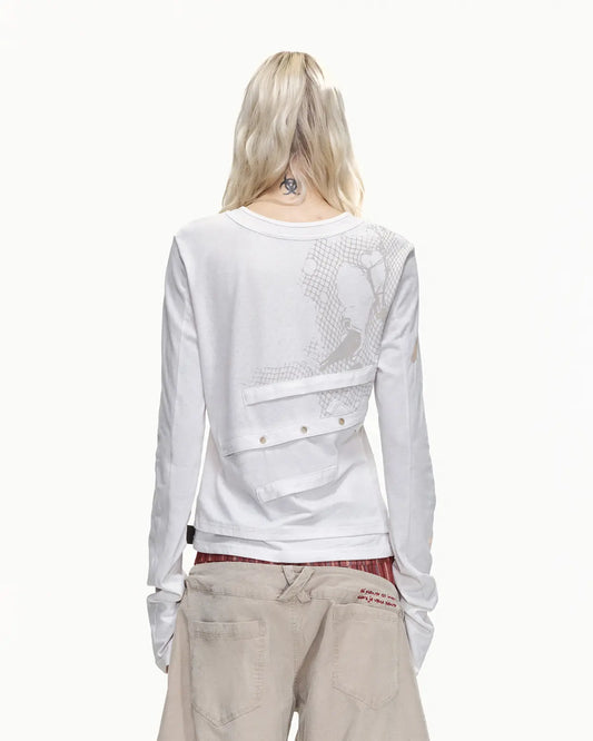 EMO "Digital Veils" Layered Tee