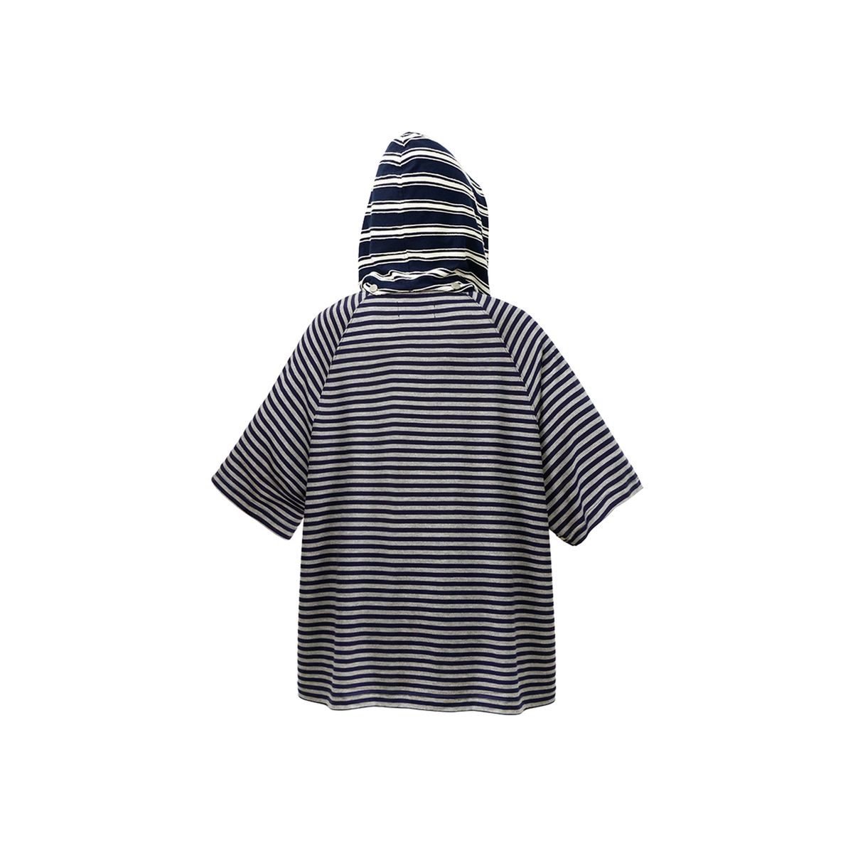RELABEL Striped Wool-Blend Detachable Hood Tee