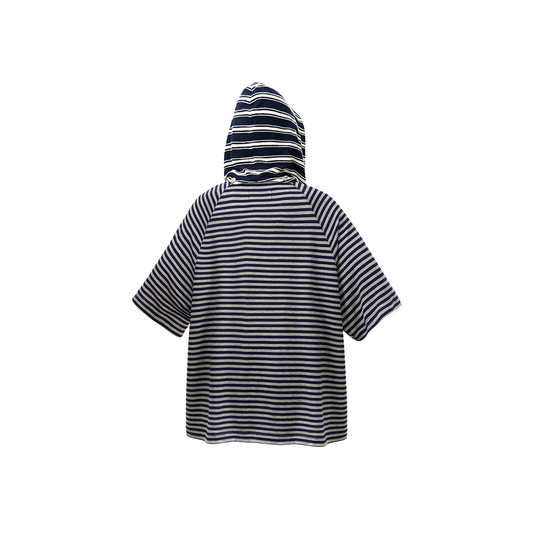 RELABEL Striped Wool-Blend Detachable Hood Tee