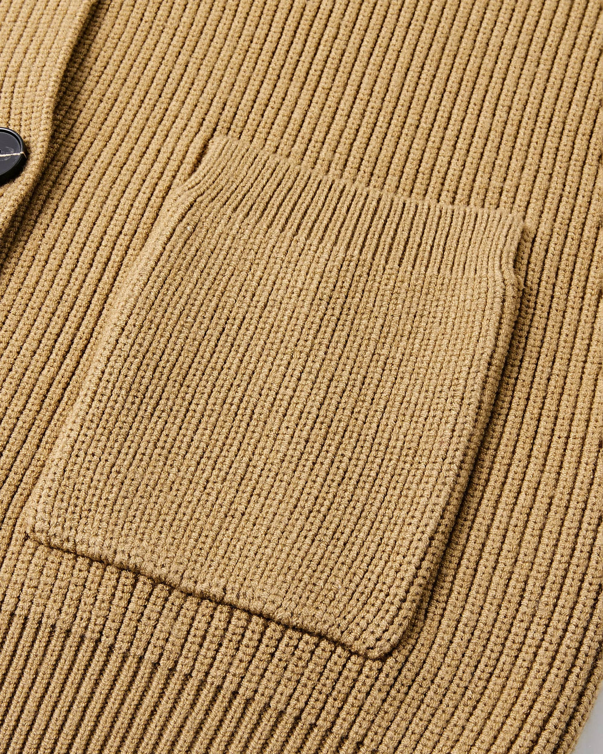 KREATE High-Collar Big-Pocket Button-Up Knitted Jacket