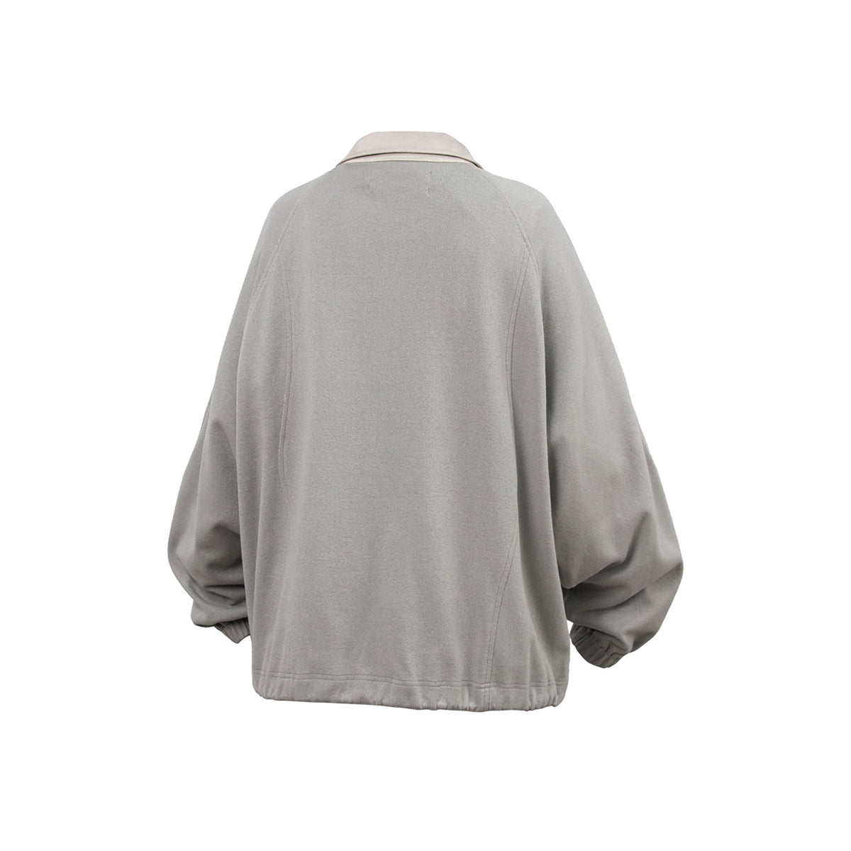 RELABEL Raglan Drawstring-Hem Polo Sweatshirt