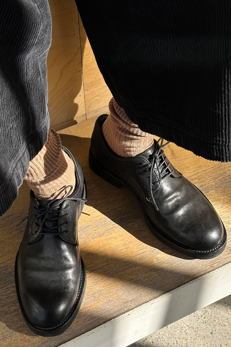 Washed Horsehide Loafer Shoes