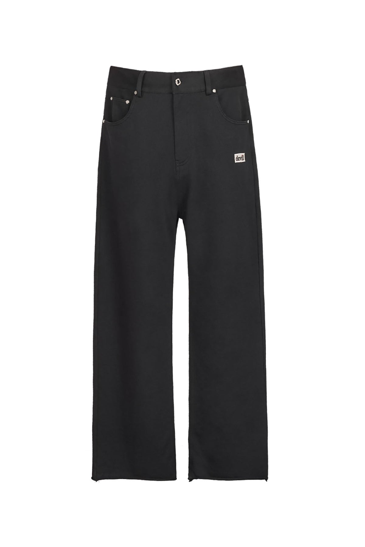 UNDERWATER Devil Embroidery Straight-Leg Pants