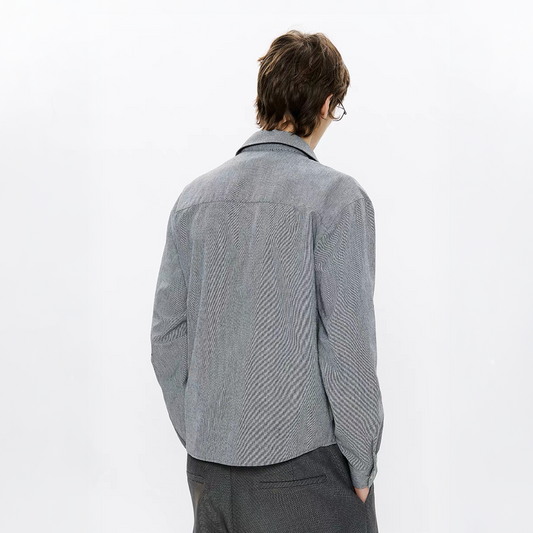 KREATE Linen Layered Check Shirt