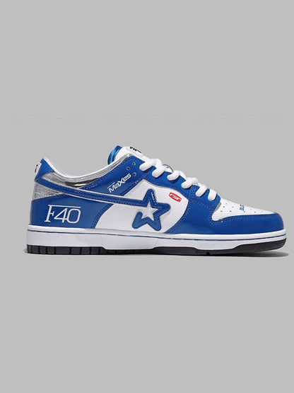 Electric Blue Retro Platform Sneakers