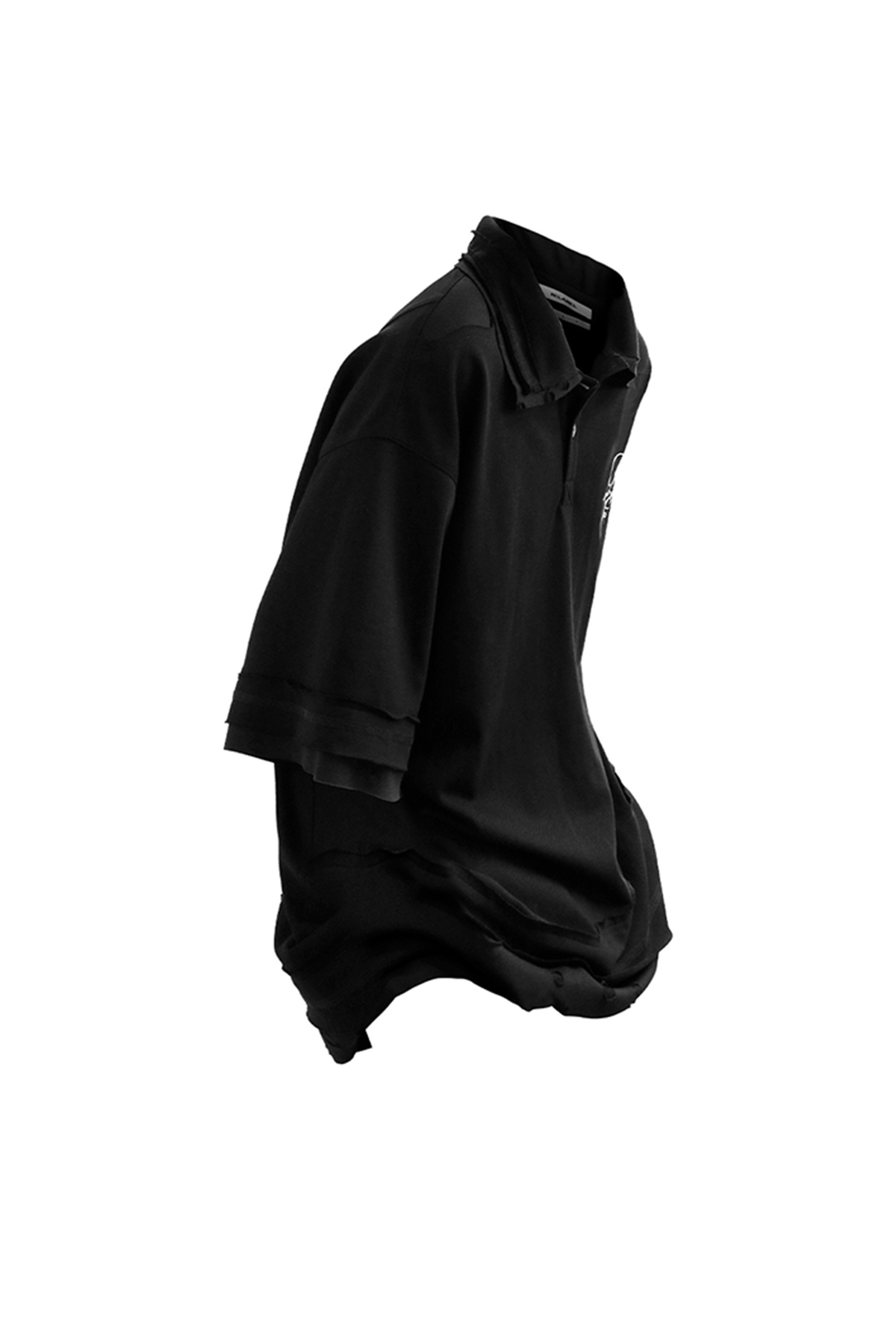 RELABEL Spliced Embroidered Polo Shirt