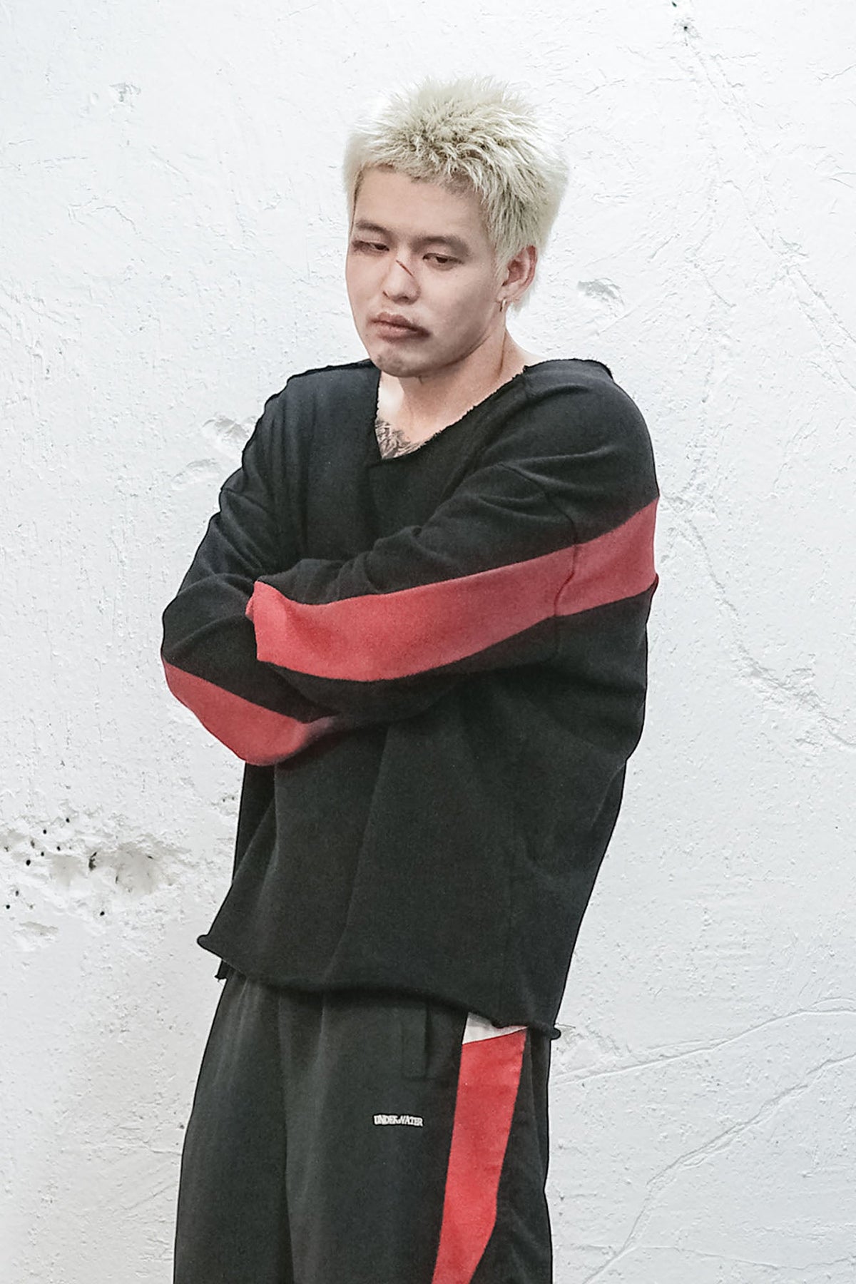UNDERWATER Bleeding Edge Contrast Panel Sweatshirt
