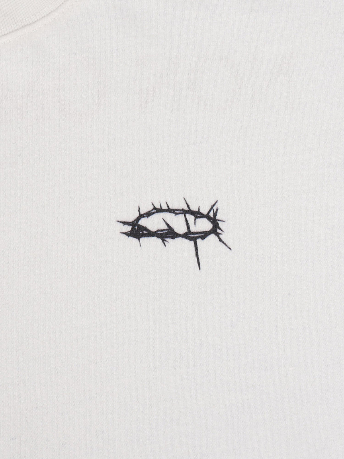 UNDERWATER Thorn Ring LOGO Long-Sleeve Tee White