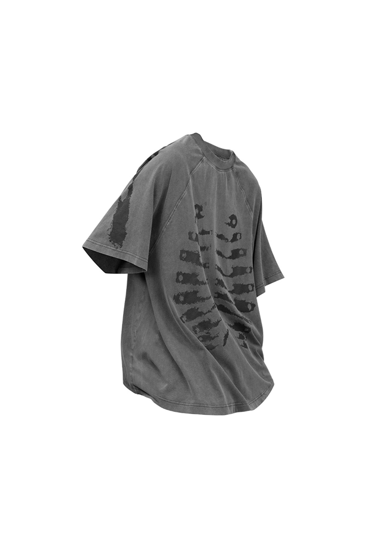 RELABEL Distressed Skeleton Graphic Oversized T-Shirt