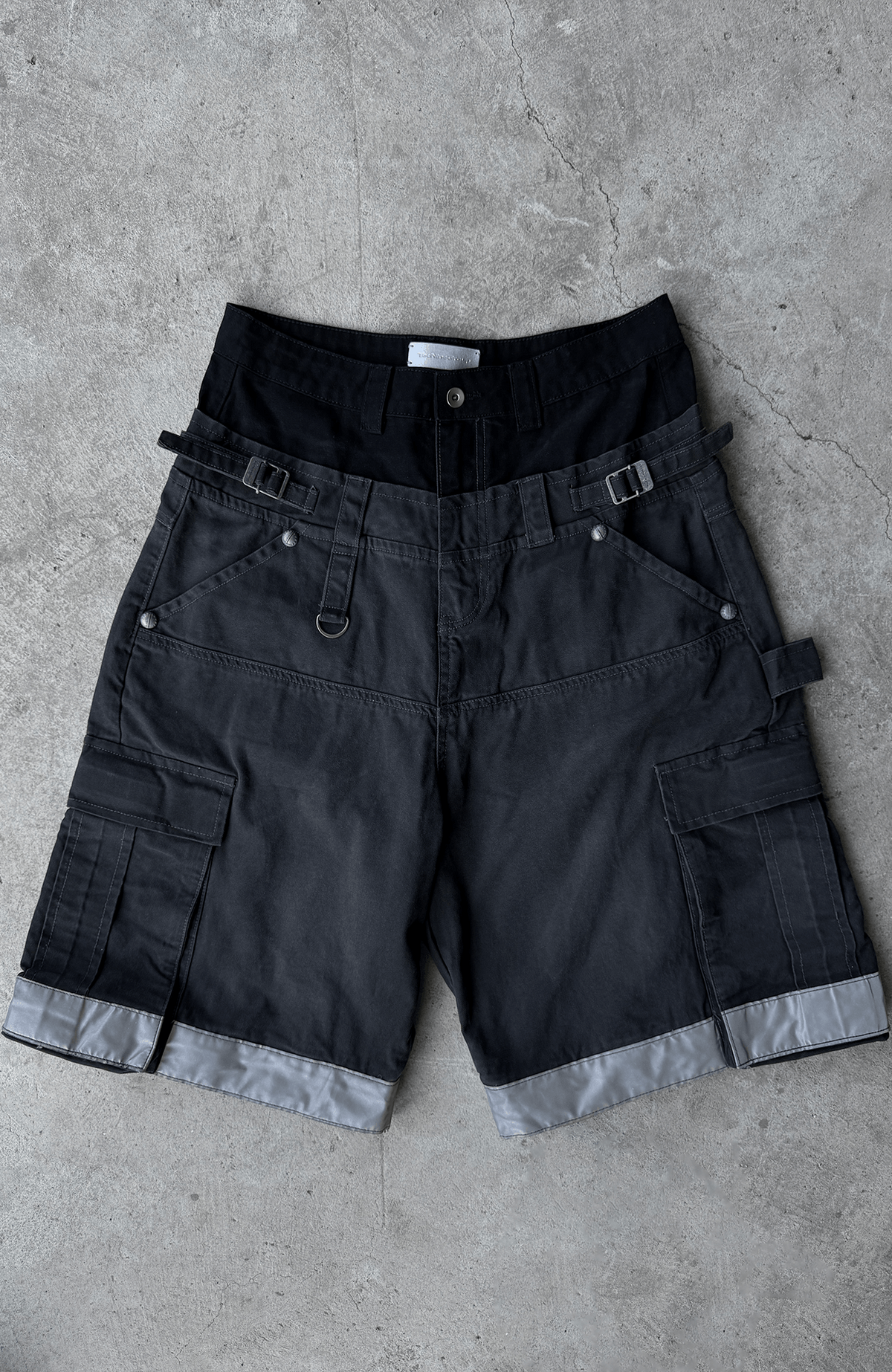 TECNINEGROUP Detachable Reflective Firefighter Cargo Pants Gray