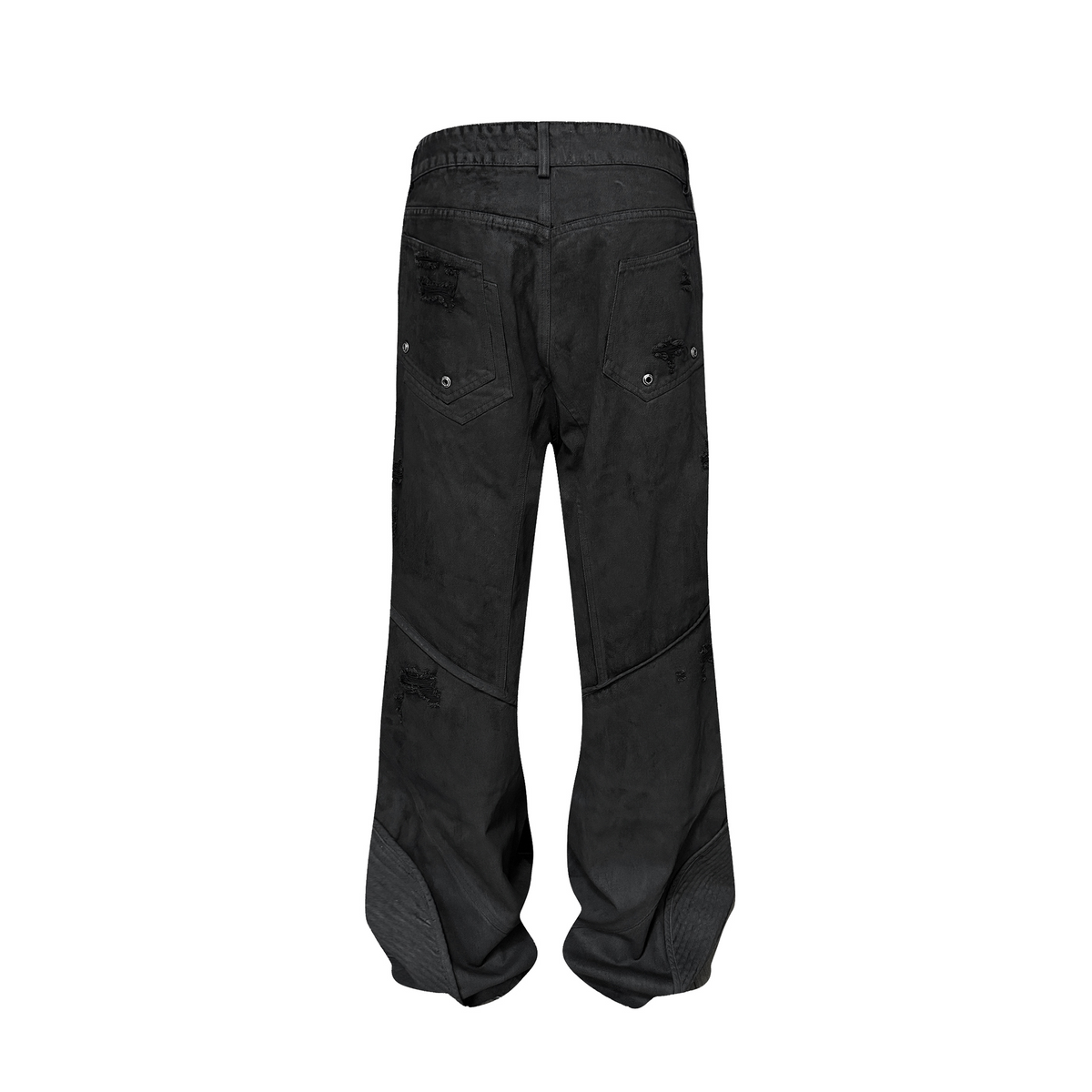 TH4SWE x GOJOYJINNI Washed Waxed Armor Moto Jeans