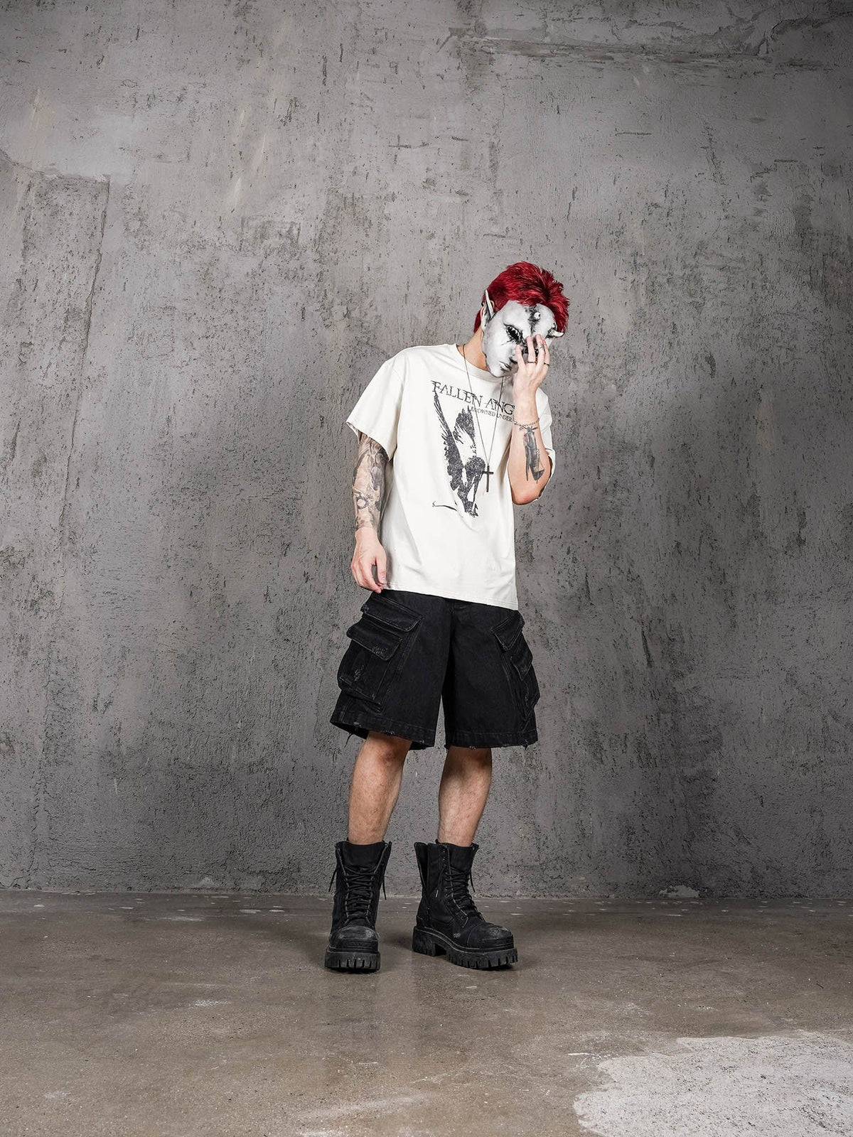 UNDERWATER Fallen Angel Distressed T-Shirt