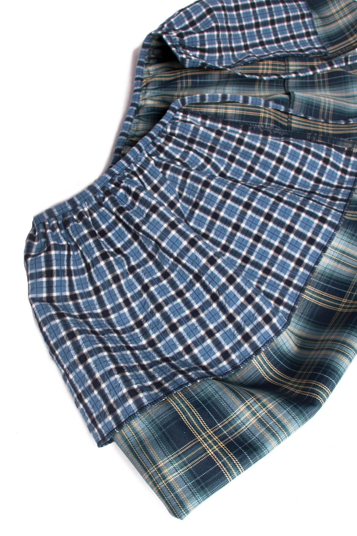 RELABEL Multi-Wear Plaid Layered Draped Skirt