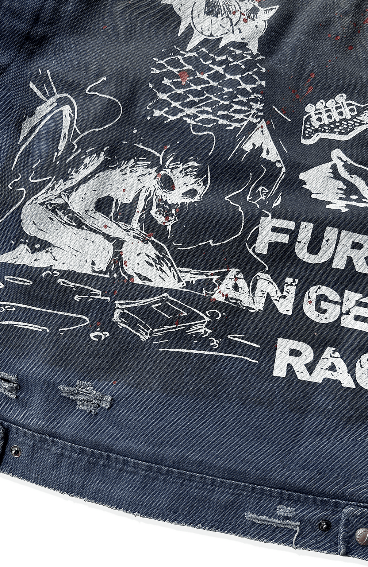 TECNINEGROUP Distressed Grunge Denim Jacket