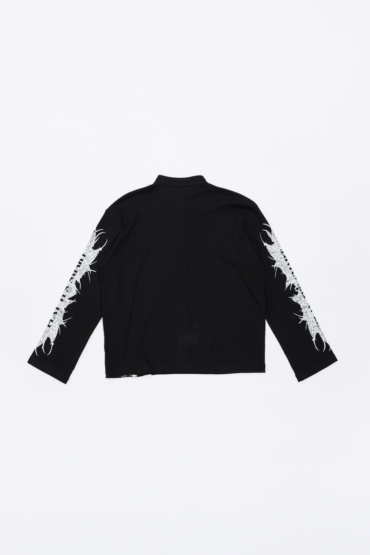 FVVO Ribbed Printed Henley Long Sleeve