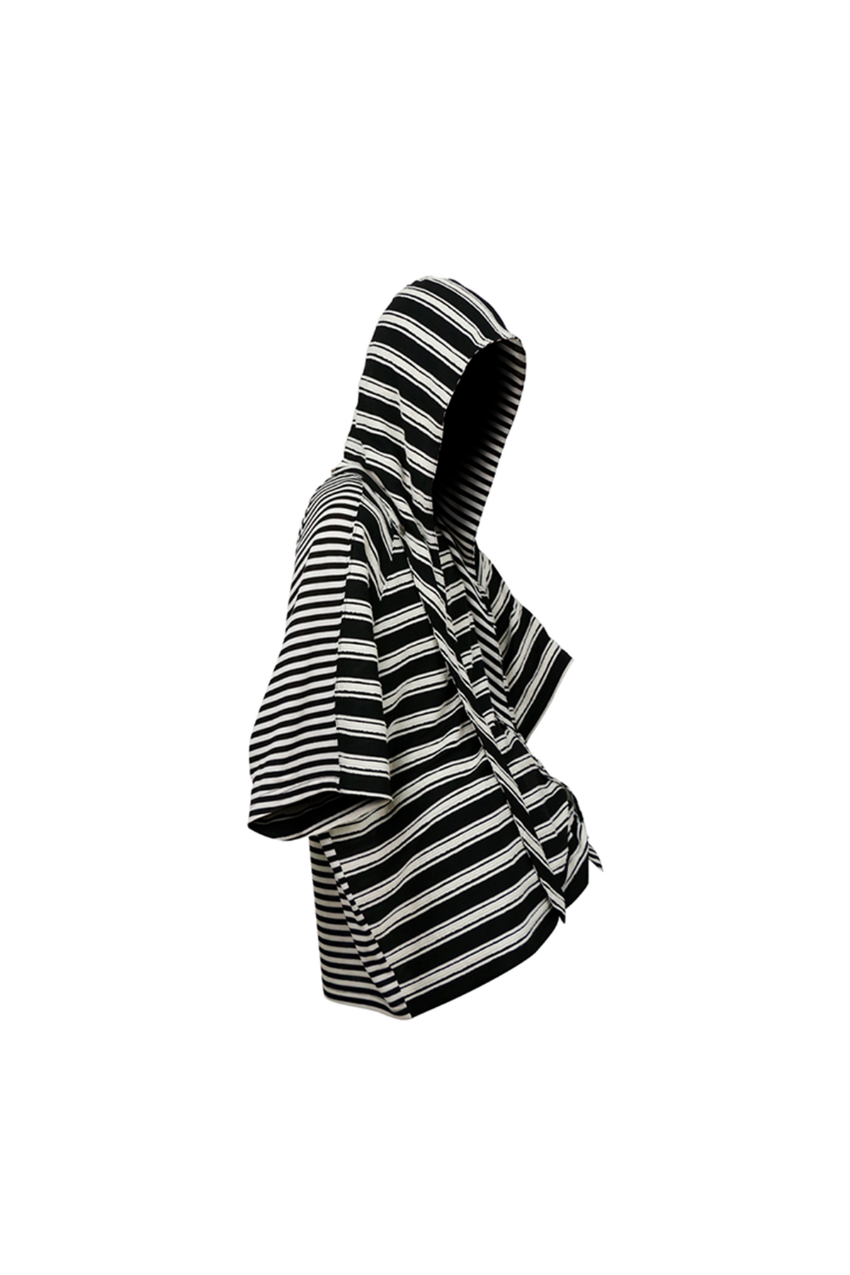 RELABEL Striped Wool-Blend Detachable Hood Tee