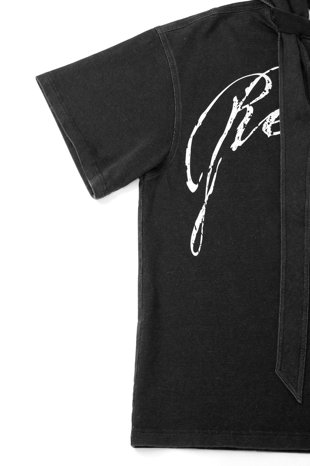RELABEL Detachable Hood Washed Denim Tee