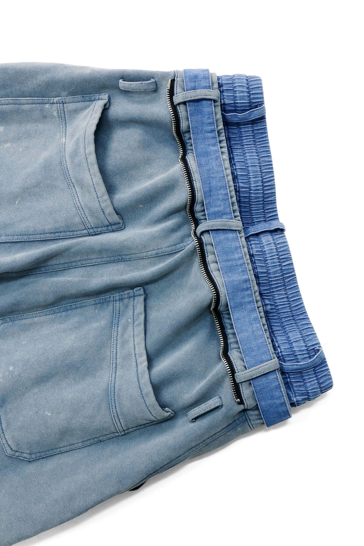 RELABEL Distressed Splatter Double-Waist Cargo Pants