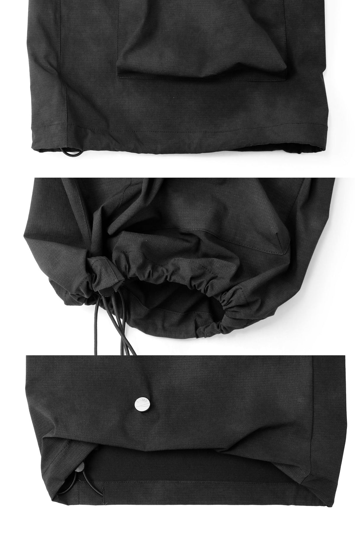 RELABEL Detachable Ruched Inverted Waist Cargo Pants