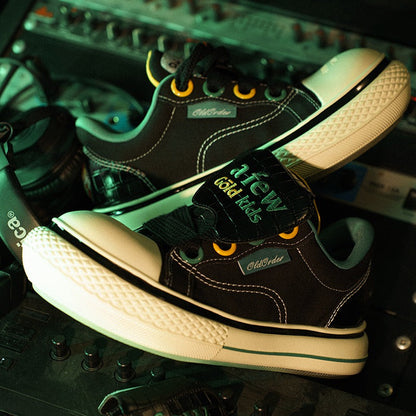 AFGK x OO Black Canvas Sneakers