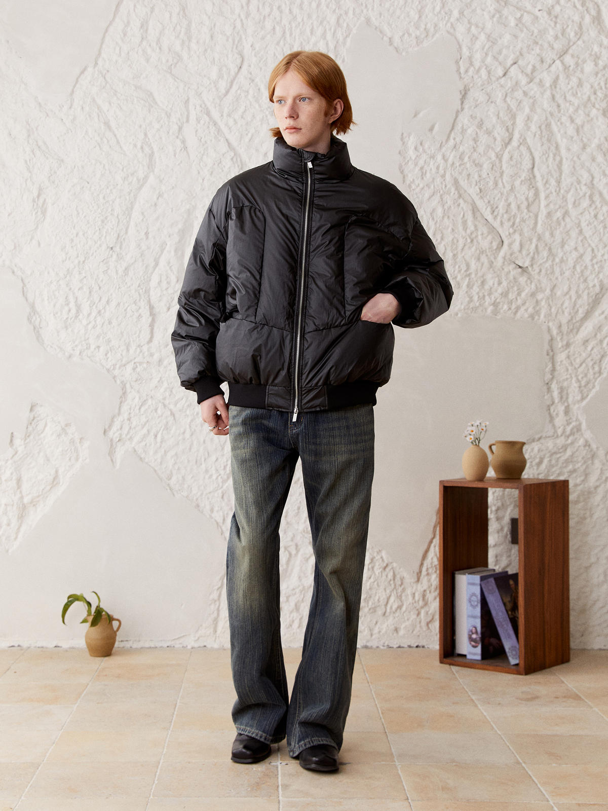 KREATE Modern Paneled Oversized Down Jacket